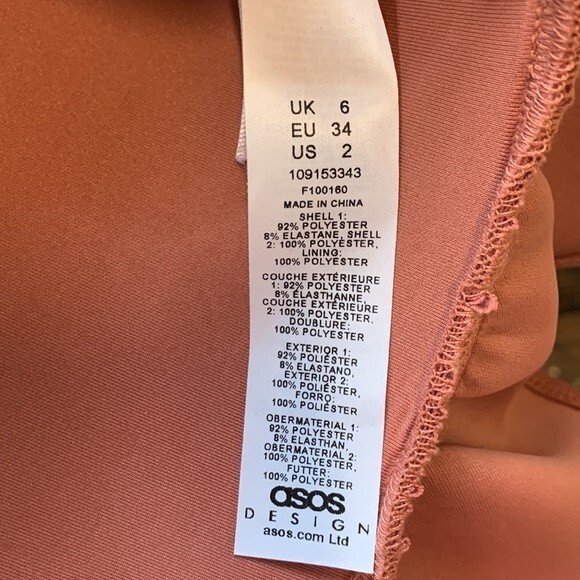 NWOT ASOS DESIGN | lace diamante belt ruffle hem mini dress in rose 2 - Picture 6 of 9